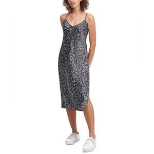 NWOT CALVIN KLEIN JEANS Satin Slip Printed Dress